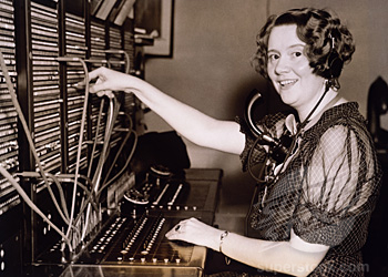vintage switchboard operator